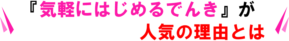 『気軽にはじめるでんき』が人気の理由とは